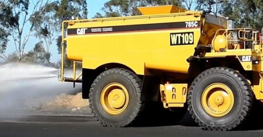 Too little water and haul roads get dusty. Too much and roads can become unsafe while resources are squandered on expensive water. Photo: ADE