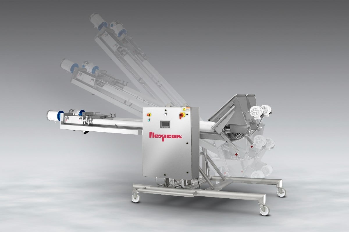 New Flexicon twin tilt-down flexible screw conveyor system - Australian ...